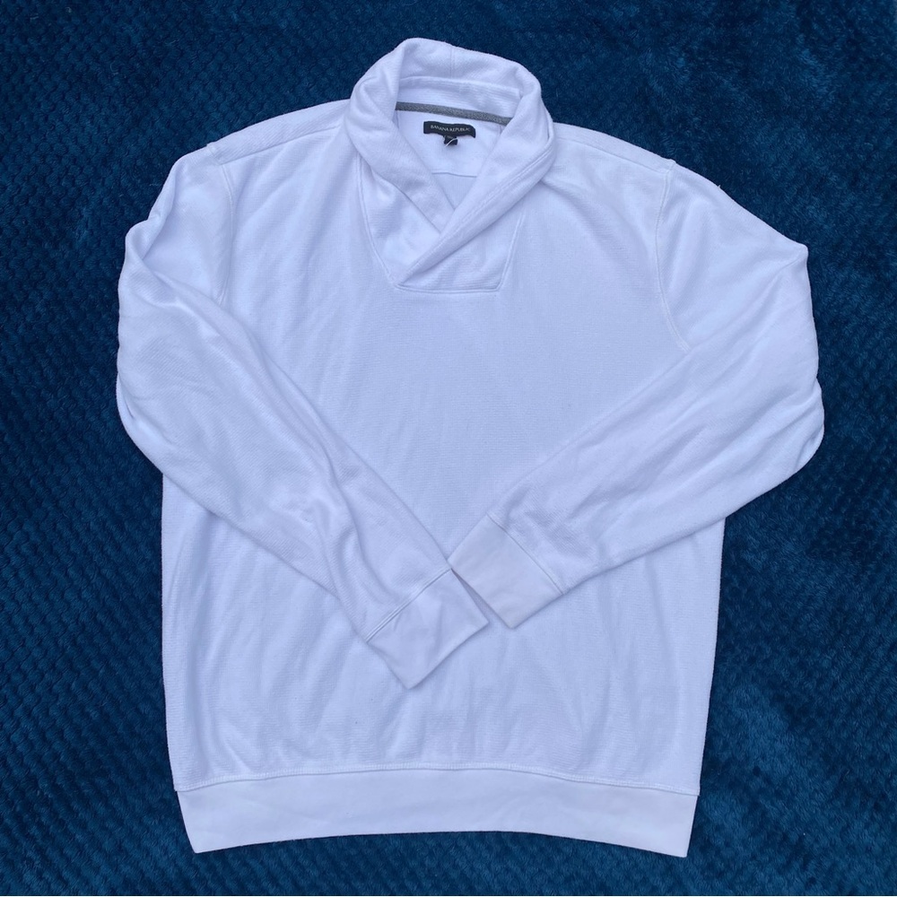 Banana Republic Brushed Waffle Collared Sweater